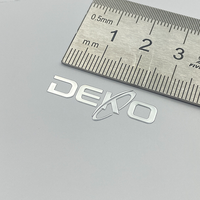Étiquettes métalliques autocollantes, Logo personnalisé, Transparent, imperméable, transfert de lettres métalliques, autocollants en Nickel gaufré