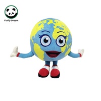 Jouet en peluche éducatif du monde Terre, globe terrestre en peluche, personnage cadeau pour les étudiants, poupée en peluche en tissu par Maker Toy