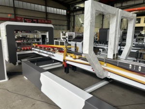 Caja de cartón corrugado con Control informático de alta velocidad, máquina encoladora de carpetas automática/máquina para fabricar cajas de cartón - Product Image 3