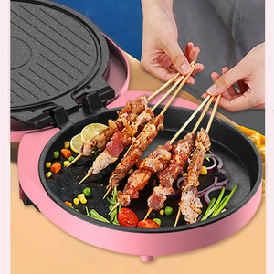Plaque de cuisson électrique flottante 1300W, double commande 180° °   Crêpière Électrique Double Face à Filtre à <span class=keywords><strong>Huile</strong></span> Sain Intégré - Product Image 1
