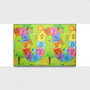 200x140x1 cm Tapis de jeu double face XPE pour bébé-Mousse non toxique imperméable enroulable avec numéro coloré Route-Vert - Product Image 1