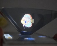 Projecteur pyramidal holographique 3D, visionneuse holographique promotionnelle, pyramide pour smartphone, articles cadeaux holographiques 3D, affichage holographique 3D