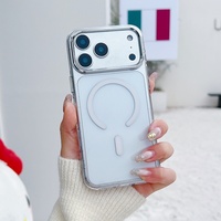 Étui de téléphone transparent en TPU+PC de haute qualité, électroplaqué, magnétique, sans fil, antichoc, pour 11/12/13/14/15/16/17 Air