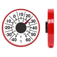 Termometer Dalam Ruangan Semi-Luar Ruangan yang Dipasang di Jendela dengan Cangkang Akrilik Sensor Mekanis Tidak Memerlukan Baterai X45 3-Tahun 2C