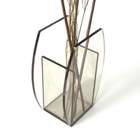 Vase en acrylique moderne pliable de couleur personnalisée Décoration d'intérieur Vase à fleurs rose avec montage facile