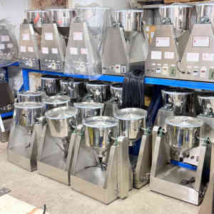 เครื่องผสมผงสแตนเลสขนาด 5กก./10กก./20กก. สำหรับห้องปฏิบัติการและอาหาร เกรดสำหรับผสมแป้ง ยีสต์ สีผสม และสารเคมี อุปกรณ์ผสม - Product Image 5