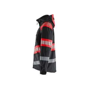BLAKLADER - 449425139955XXL Veste softshell haute visibilité Noir/Rouge-EAN 7330509882207 HI-VIS WORKWEAR - Product Image 4