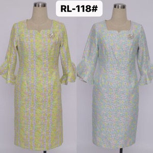 Robe fourreau élégante à imprimé floral avec manches à volants, col carré, longueur genou, ajustée, style formel pour femme, collection printemps - Product Image 6