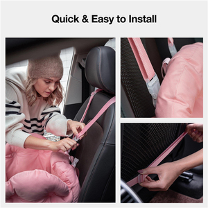 Porte-siège de voiture de voyage pour animaux de compagnie avec laisse de sécurité à clipser et <span class=keywords><strong>coussin</strong></span> Portable chien chat lit chiens chiot siège rehausseur sac de transport pour animaux de compagnie - Product Image 5