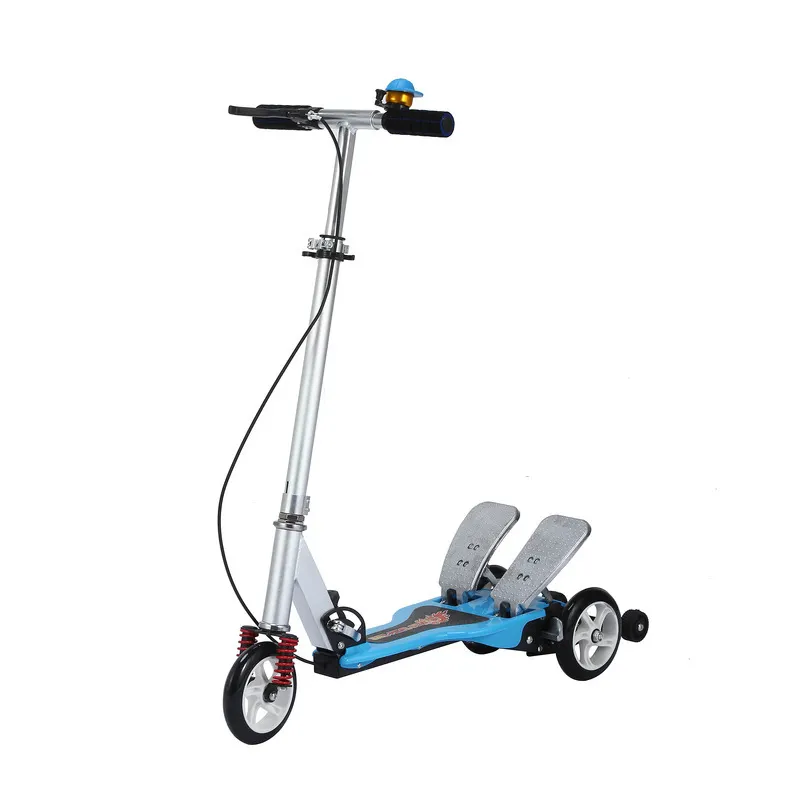 3 Ruote pieghevole doppio pedali wingfly stepper scooter in vendita