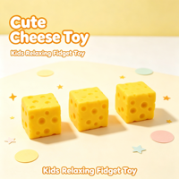 Produit phare : Jouet Squishy Carré en forme de Fromage, Boîte Mystère, Bloc de Construction, Croustillant, à Rebond Lent, Anti-stress, Sensoriel et Fidget