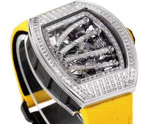 Luxury Fashion Watch Diamond <b>studded</b> Dial Stainless Steel Watch Skeleton Design High End Unisex Mechanical Watch - Product Image 6