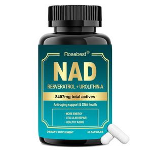 Capsule di Integratore Liposomiale NAD+ Vegano con Resveratrolo e Urolitina-A per Supporto Anti-Invecchiamento e <span class=keywords><strong>Salute</strong></span> del DNA, Etichetta Privata OEM - Product Image 1