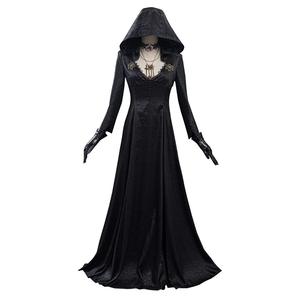 Costume de cosplay de la Moth Lady de <span class=keywords><strong>Resident</strong></span> <span class=keywords><strong>Evil</strong></span> 8 pour Halloween, robe longue noire pour femmes, pour les fêtes et les spectacles sur scène - Product Image 1