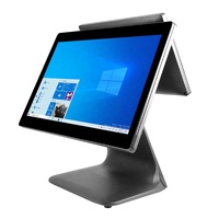 Moule privé 15.6 pouces double écran tactile POS Machine caisse enregistreuse avec technologie tactile capacitive à double affichage