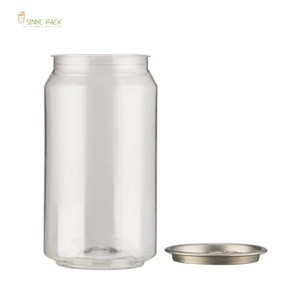 Le plus populaire 250ml Boisson en plastique Logo Pantalon Pop Pet Can Pet Can avec couvercle 250ml Boisson en plastique Pet Can - Product Image 5