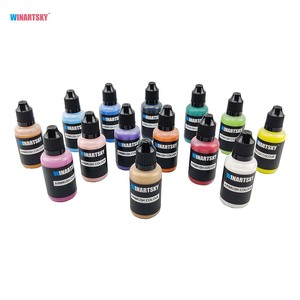 Ensemble de peintures acryliques à séchage rapide imperméables de haute qualité, 12 couleurs, 30 ml, pour artistes, toile, verre, papier, marque Winartsky - Product Image 3