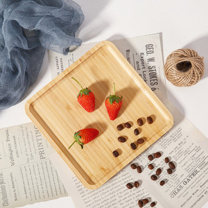 Rectangular Bamboo <b>Tea</b> <b>Tray</b> Multi Size Unpainted Snack Fruit Plate Tableware For Photography Poses - Product Image 2