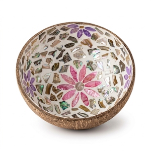 Hot Selling Customizable Flower <b>Coconut</b> <b>Shell</b> Bowl Mother Of Pearl Large Quantity Direct Factory Cheap Prices - Product Image 2