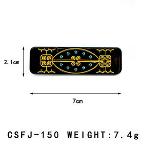 YIYI Design unico moda 6.8cm linea incisa tornante semplice Retro forcina per capelli donna accessori su misura all'ingrosso - Product Image 2