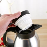 Bouteille d'eau chaude domestique à pression manuelle, en acier inoxydable 304, thermos à double paroi sous vide 2,2 L, pour dortoir, bureau, cafetière, cadeau