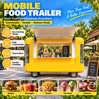 Camion de cuisine mobile sur mesure entièrement équipé, cuisine commerciale de restauration rapide pour la vente de nourriture de rue