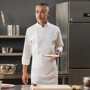 Uniforme de <span class=keywords><strong>Chef</strong></span> de Alta Gama para Hotel Vanparsun, Uniforme de <span class=keywords><strong>Chef</strong></span> Ejecutivo, Maestro de Cocina, Unisex, Poliéster Tejido, 25-35 Años, 2022 - Product Image 4