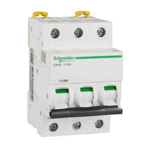 Interruptor Automático Miniatura Schneider IC65N 3P D63A A9F19363 3P D63A 1P-4P 1-63A Modelos Completos - Product Image 2