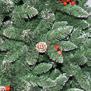 Unlit màu xanh lá cây vân sam nhân tạo Cây giáng sinh với PE & PVC chi nhánh lời khuyên, đầy đủ bản lề Xmas cây với có thể gập lại Cơ Sở Kim loại - Product Image 6