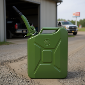 Bidon de carburant portable vert de 20 L avec bec flexible pour voitures, camions et équipements à essence - Product Image 2