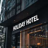 Enseigne personnalisée en lettres 3D LED pour extérieur, lettres de logo de magasin éclairées par l'avant, façade en acrylique, retour en acier inoxydable, signalétique commerciale