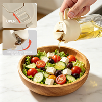 Bouteille pulvérisateur d'huile en verre transparent 2-en-1 avec couvercle ouvrable et design pulvérisateur-verseur pour barbecue et cuisson facile