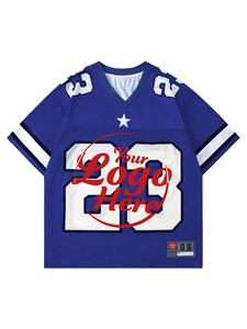 Camiseta de fútbol de alta calidad para hombre, cuello en V, manga corta, gráfico, camiseta de práctica suelta - Product Image 2