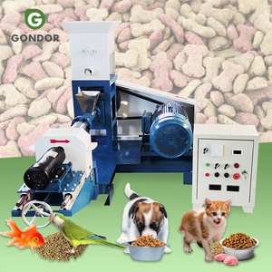 Ligne de production complète d'extrudeuse de granulés d'aliments pour animaux de compagnie (chiens, lapins) à base de crevettes et de poisson, capacité 500 kg/h - Product Image 1