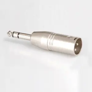 Enchufe de audio de 1/4 pulgadas, adaptador de mono a XLR hembra para cable de altavoz, 6,35mm, alta calidad