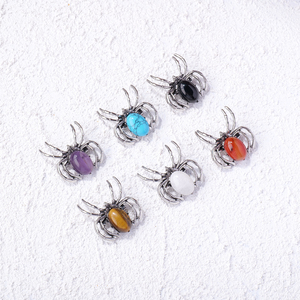 Colgante y Broche de Araña de Cristal Natural al por Mayor para Joyería de Brujería de Halloween, Accesorio de Fiesta, Regalo - Product Image 6