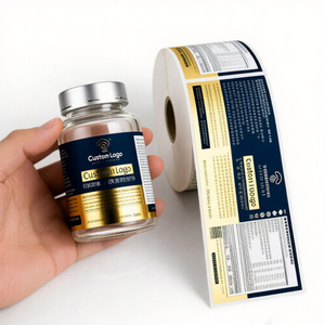 Custom Self Adhesive Health Nutrition Bottle Label Printing CMYK Soft Touch Printing Label for Bottles - Product Image 2