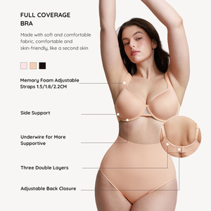 Soutiens-gorge minimisateurs en maille taille plus à couvrance complète, avec armatures, pour femmes, offrant un effet liftant et push-up, pour poitrines généreuses - Vente en gros Waistdear - Product Image 2