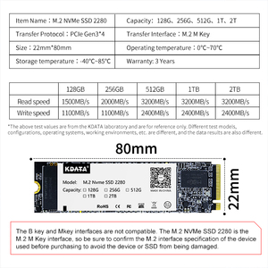 Kdata SSD 2Tb 1Tb 512GB Ổ Đĩa Cứng M.2 2230 NVMe PCie Gen 4X4 Ổ Đĩa Trạng Thái Rắn Cho PC Máy Tính Xách Tay - Product Image 6