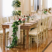 Vente en gros de chaises de mariage Chiavari en résine plastique dorée pour hôtel événement commercial à vendre