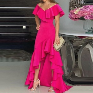 Cina all'ingrosso elegante <span class=keywords><strong>con</strong></span> scollo a V <span class=keywords><strong>abito</strong></span> da festa <span class=keywords><strong>rosso</strong></span> <span class=keywords><strong>abito</strong></span> da festa Stretch <span class=keywords><strong>abito</strong></span> da festa - Product Image 3