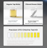 Système de douche filtrant à la vitamine C avec affichage LED de la température, commande par touches piano, étagère large et douche pluie surélevée