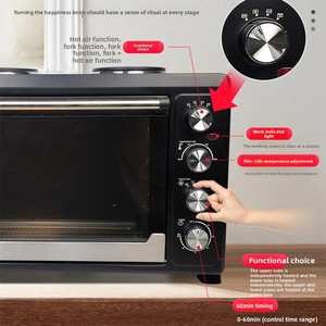 Guangrong, gran capacidad, 60L, horno doble, horno eléctrico multifunción para hornear para uso doméstico, comercio electrónico transfronterizo personalizado - Product Image 3