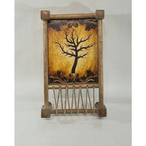 Plateau de service en bois artisanal, design élégant et fonctionnel - Product Image 6