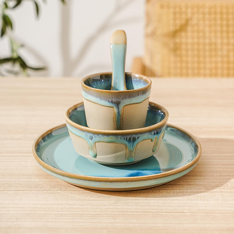 Plate, bowl, cup and spoon set