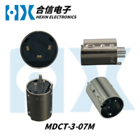Connecteur mâle-femelle MINI DIN MDCT-3-07M à 3 broches, prise à souder, borne d'alimentation à 3 pôles, en laiton, directement de l'usine HX