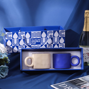 Juego de regalo de <span class=keywords><strong>novio</strong></span> con logotipo personalizado, taza de café con caja de lujo, gran capacidad para uso diario/regalo, Taza de cerámica mate de 3 colores - Product Image 1