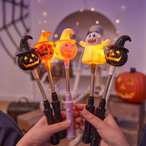 Décorations d'Halloween, lanternes en forme de citrouille, accessoires, bâtons lumineux à manivelle, cadeaux pour fête d'Halloween BS176 - Product Image 1