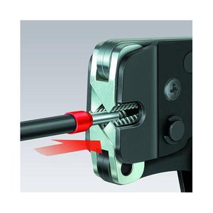 KNIPEX - 97 53 09 Alicates de engaste autoajustables para manguitos de extremo de alambre con carga frontal bruñida, mangos con multicomponente - Product Image 3