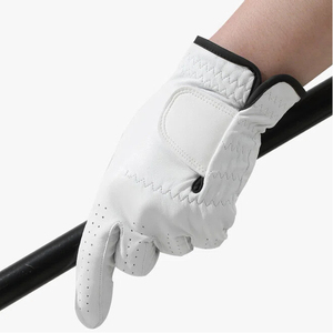 Gants de <span class=keywords><strong>golf</strong></span> en cuir respirant 100% agneau, logo personnalisé, tailles S-M-L-XL, ajustables, pour sports de plein air - Product Image 5
